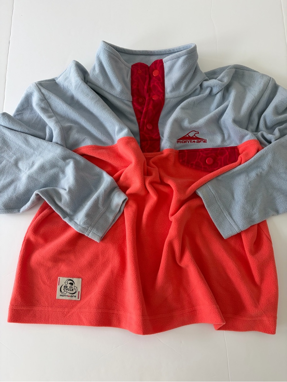 Montagne Sports Pullover Polar Fleece Quarter Snap Long Sleeves Warm Womens L
